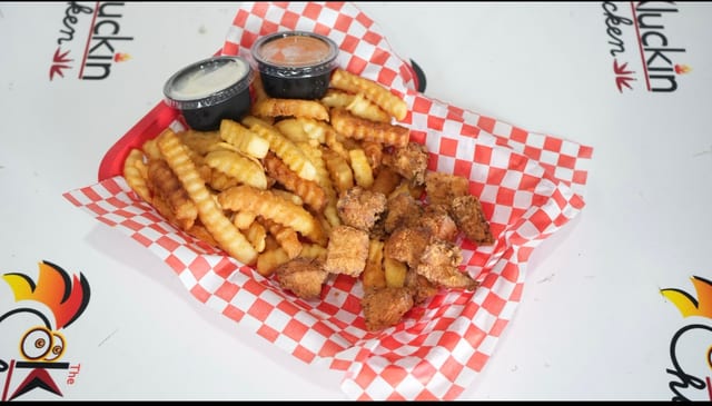 Kluckin 12 Piece Popcorn Chicken Combo.