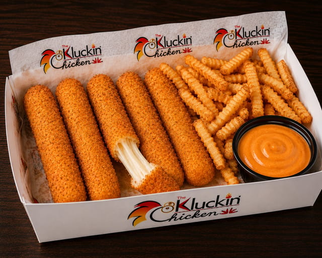 Kluckin Mozzarella Sticks.
