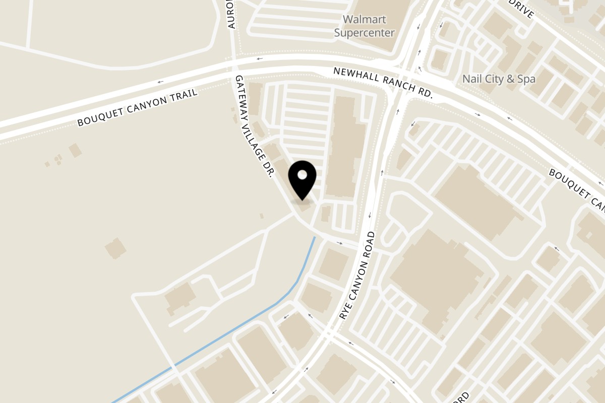 Map showing the location of The Kluckin’ Chicken Santa Clarita on 28253 Newhall Ranch Rd Unit 2M in Santa Clarita